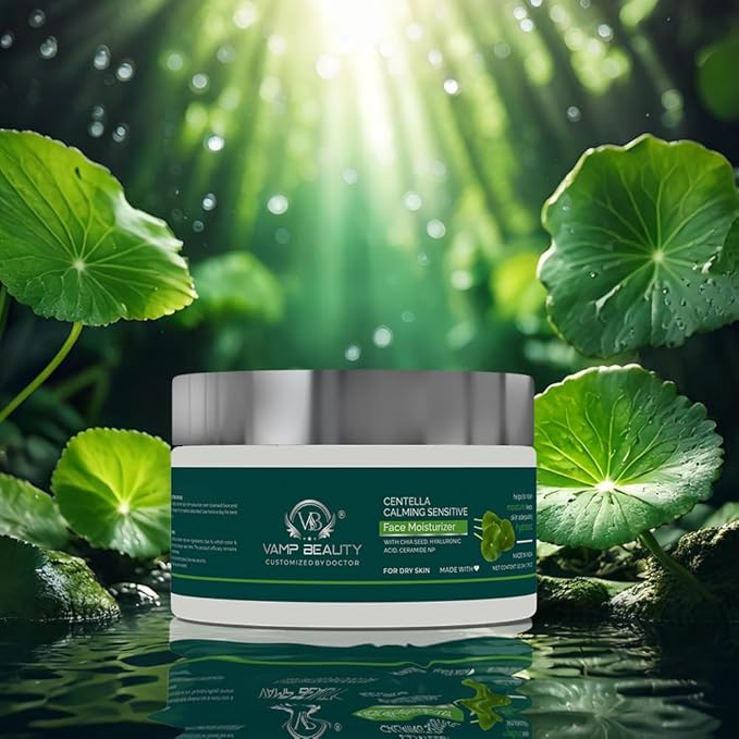 Vamp Beauty Centella Calming Sensitive Face Moisturizer - 50 Gms