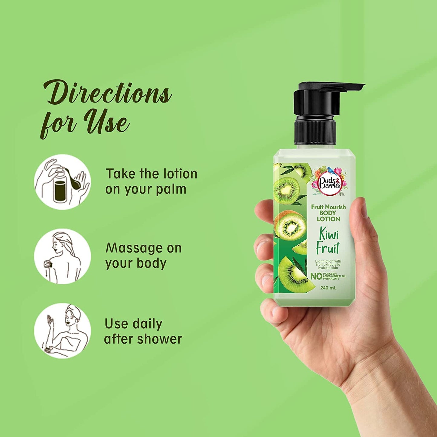 Buds & Berries Kiwi Extracts, Fruit Nourishing Body Lotion
