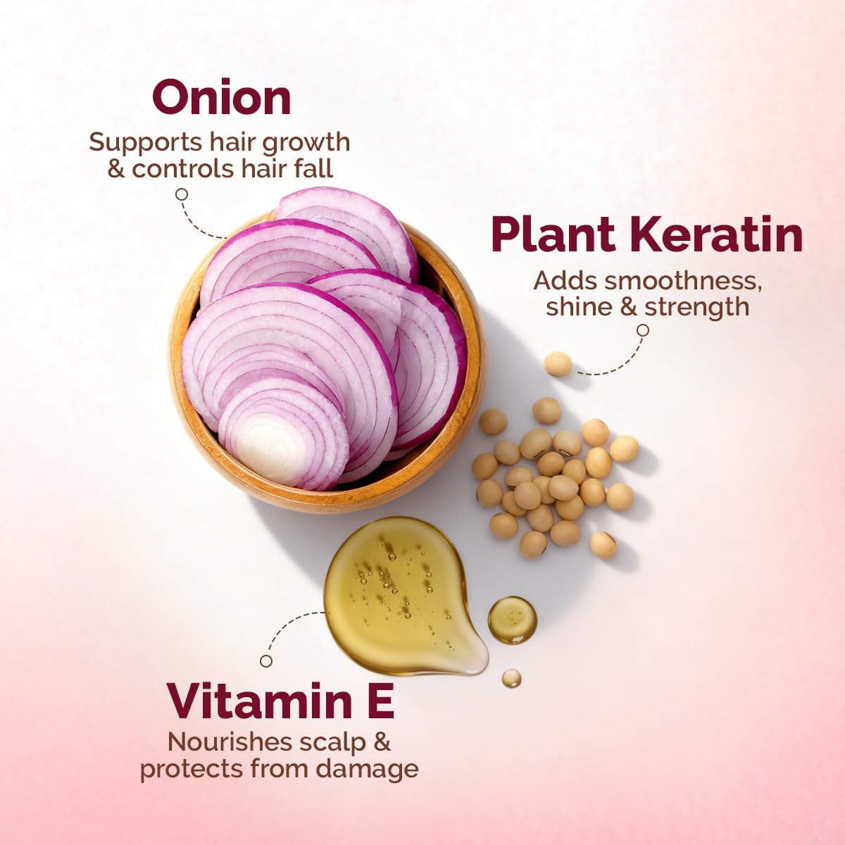Mamaearth Onion Shampoo for Hair Growth and Hair Fall Control with Onion and Plant Keratin | Reduces Hair Fall | Strengthens & Smoothens Hair | For Men & Women | 1 Litre