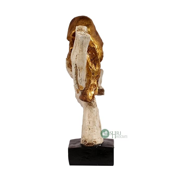 Indicast Resin Modern Human Faces Statue Sculpture Table Desk Decor 10 Inch Handcrafted Decorative Showpiece