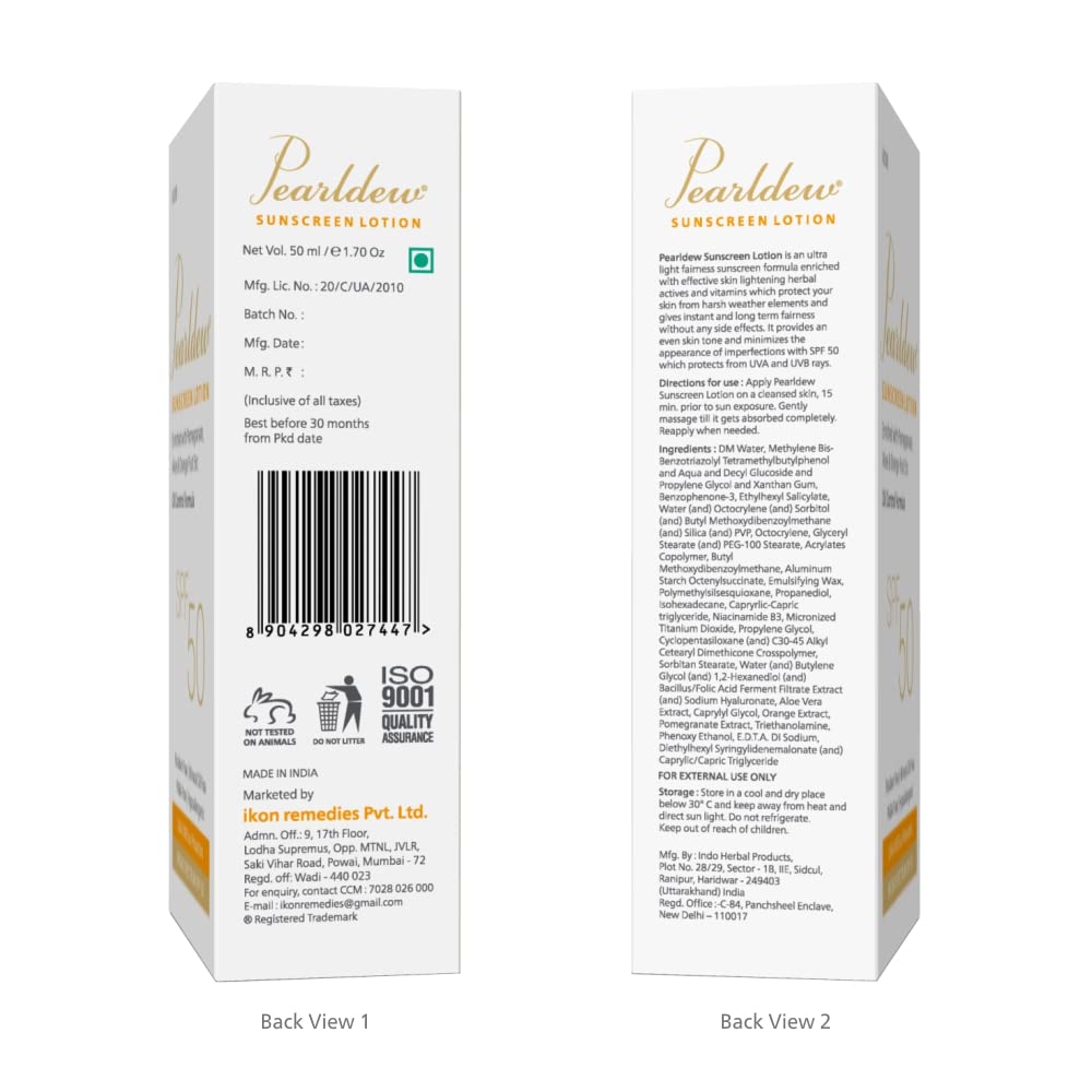 Pearldew Sunscreen Lotion | SPF 50 - 50 Ml