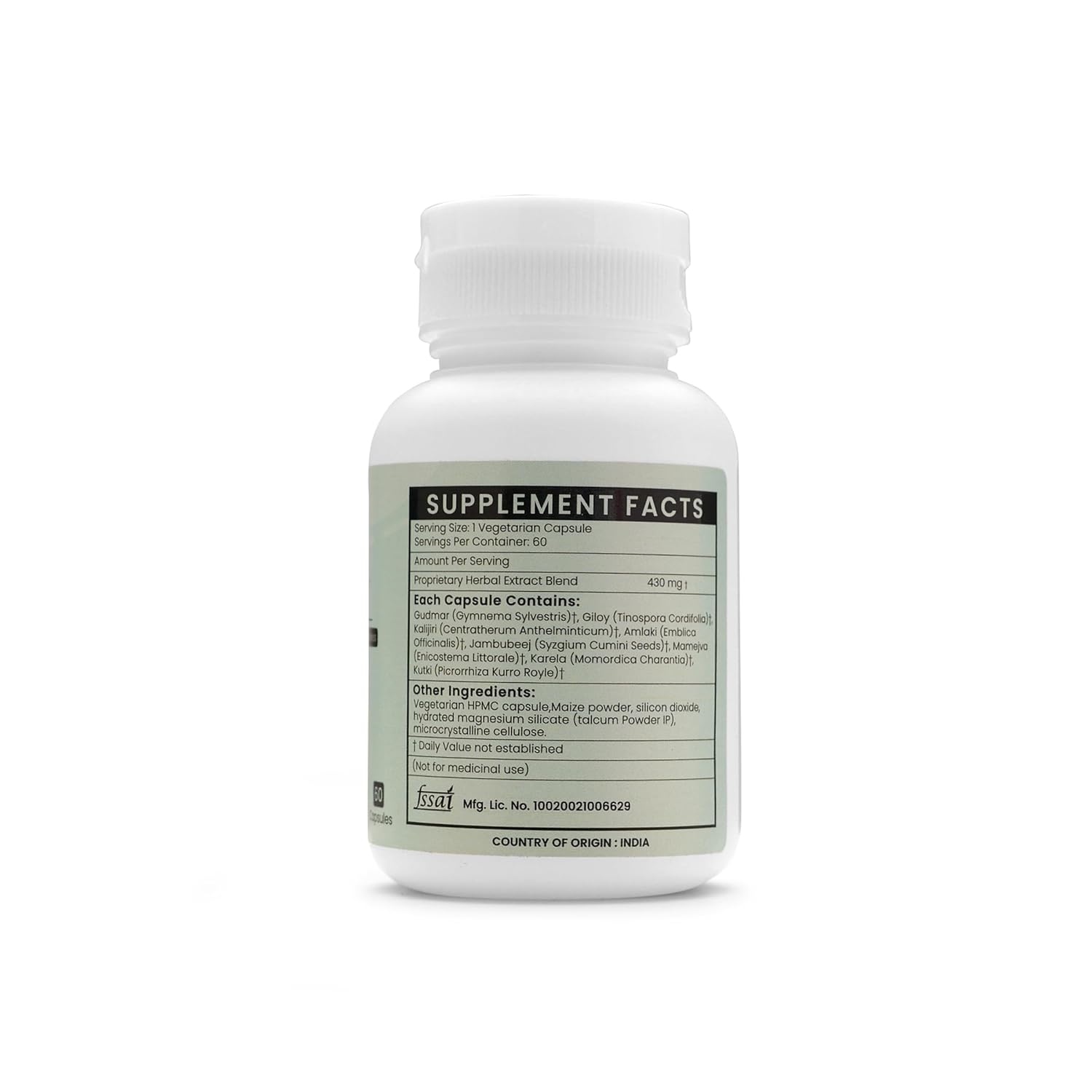 Ayurleaf Herbals - Aquetic Extract Blended Capsules 430 Mg | 60 Veggie Capsules for Men and Women