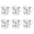 Larah by Borosil Crysta Series Ember Opalware Mug | Set of 6 Tea/coffee Mugs | 210 Ml Each