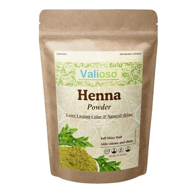 Valioso Pure Henna Powder for Hair Colour (Mehandi) for Hair - 100 gms (Pack of 2)