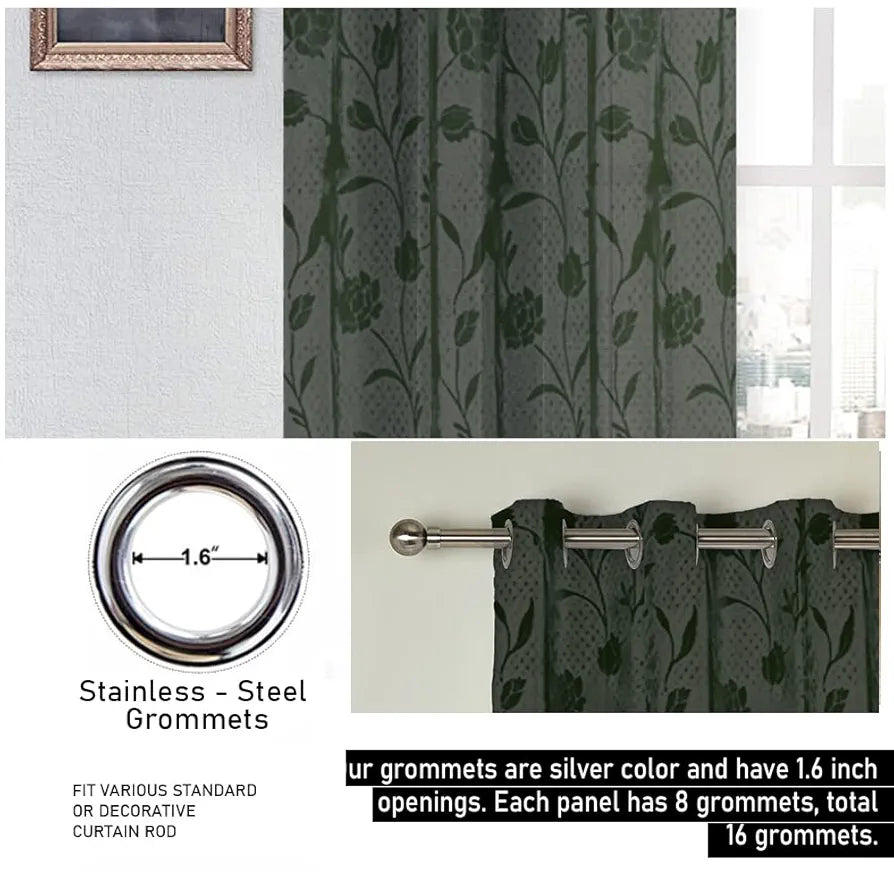 Cloth Fusion Sheer Curtain Door 7 Feet Rose-Grey