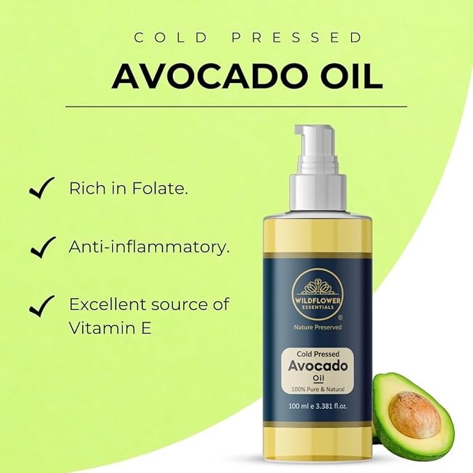 Wildflower Essentials Pure Avocado Oil Cold Pressed - 100 ml