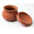 Traditional Terracotta Clay Cooking Pot with Strainer Lid