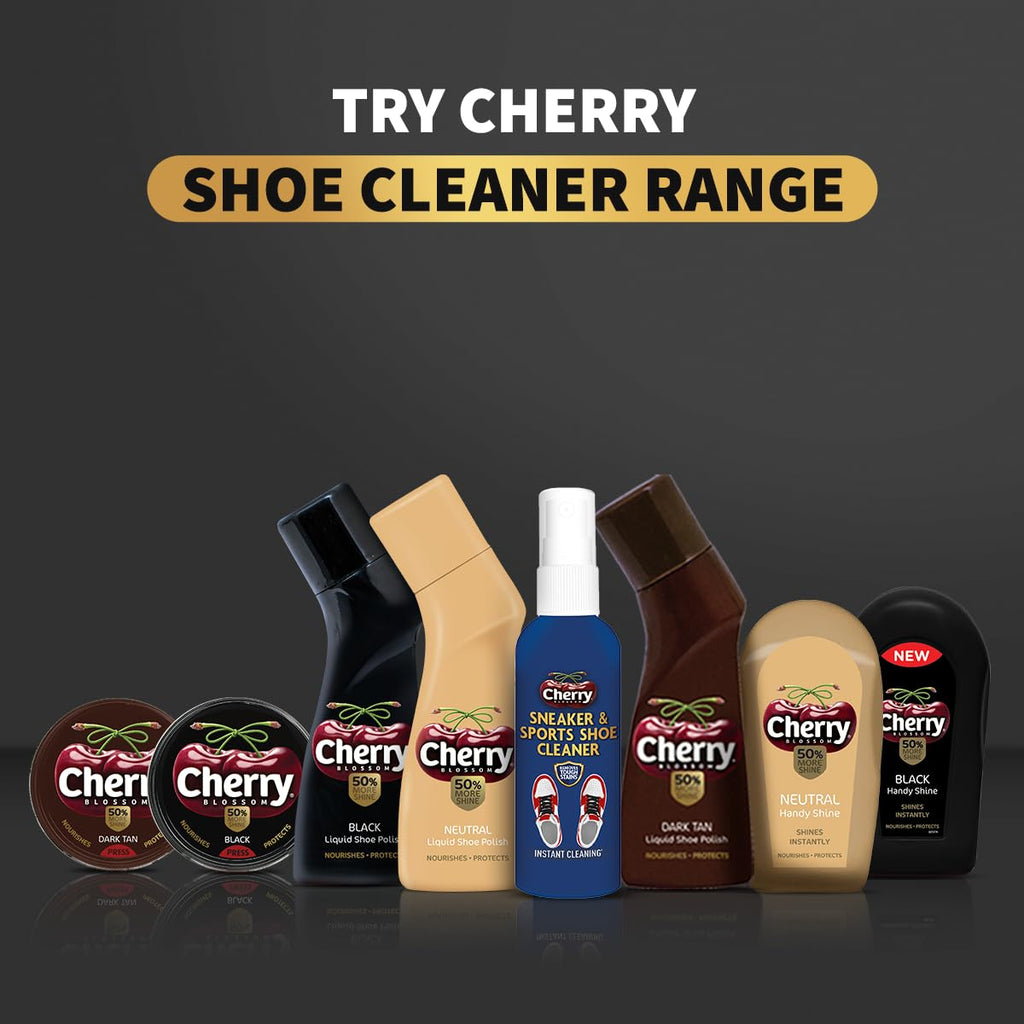 Cherry Blossom Wax Shoe Polish, Black - 40gm | Protects Against Dirt & Dust