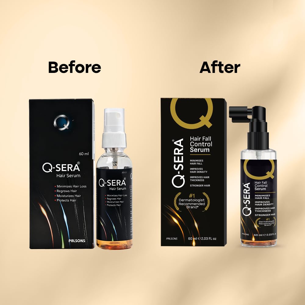QSera Hair Serum 60 ML | Strengthens Roots, and Promotes Thicker, Healthier Hair | Superior over Redensyl,Procapil 3% & Capilla Longa Combinations | 20 Days Hair Fall Control solution
