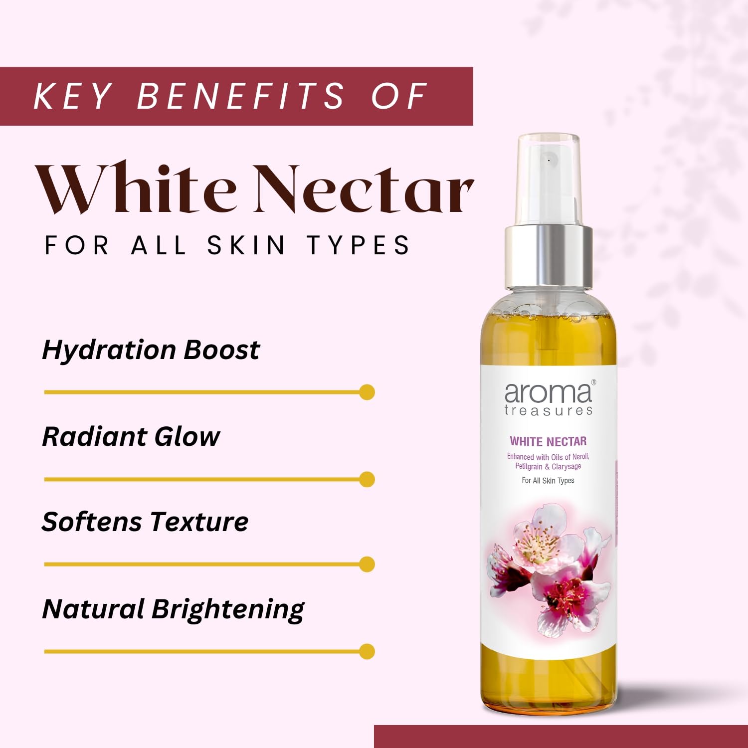 Aroma Treasures White Nectar for bright, healthy and glowing skin - 100ml