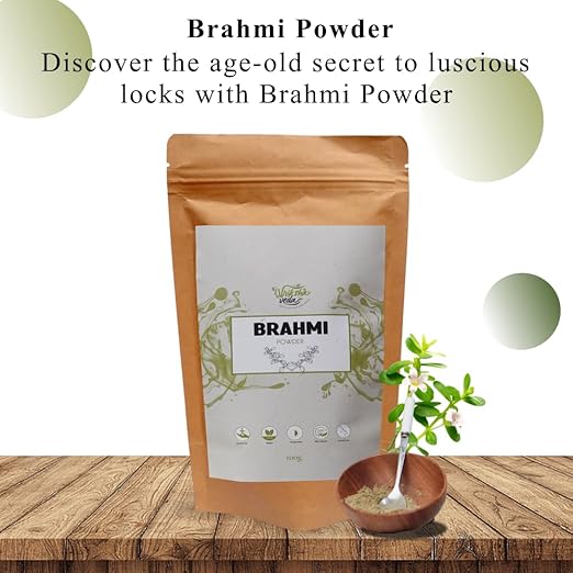 Vriksha Veda Natural Brahmi Powder for Hair Growth - 100 gms
