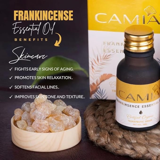 Camia Organic & Natural Frankincense Essential Oil - 15 ml