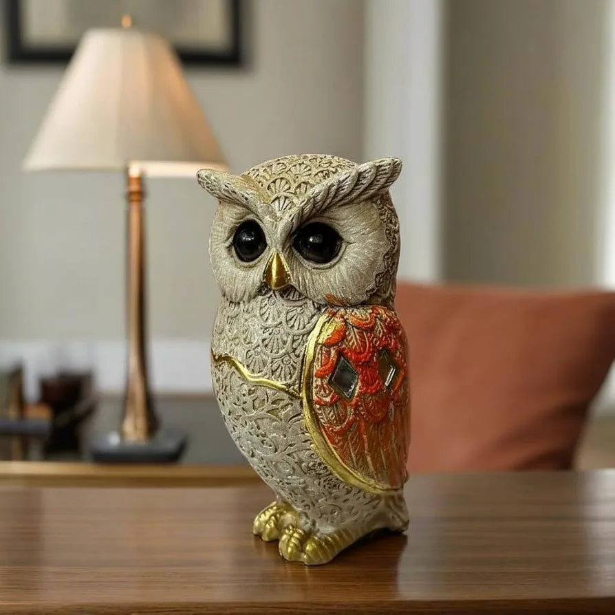 Alila Classy Lucky Owl Statue Idol for Good Luck Vastu Figurines Size Small