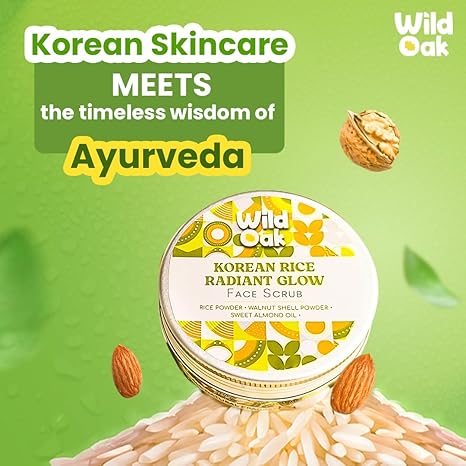 WildOak Korean Rice Face Scrub - 100 gms