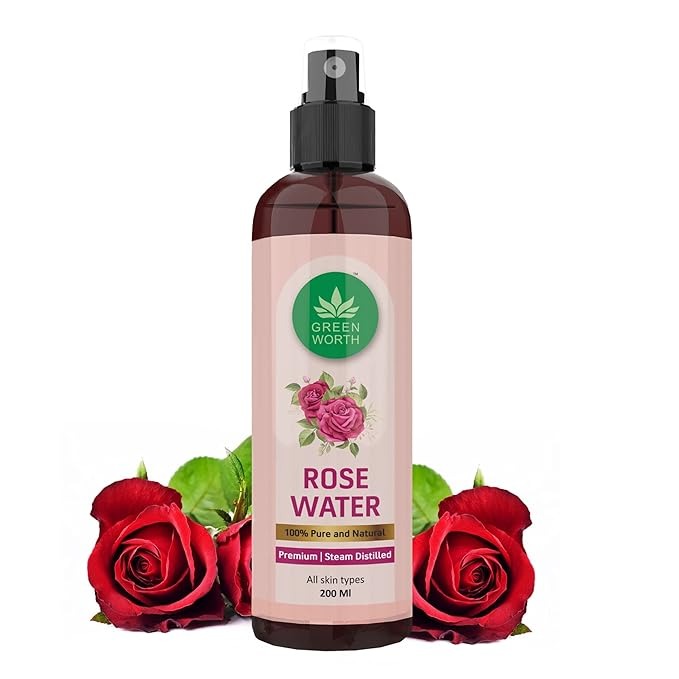 Green Worth Pure & Natural Rose Water/Skin Toner Mist Spray - 200 ml