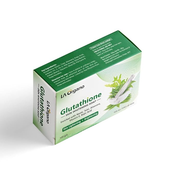 La Organo Glutathione Neem & Tulsi Skin Whitening Soap - 100 Gms | Pack of 2