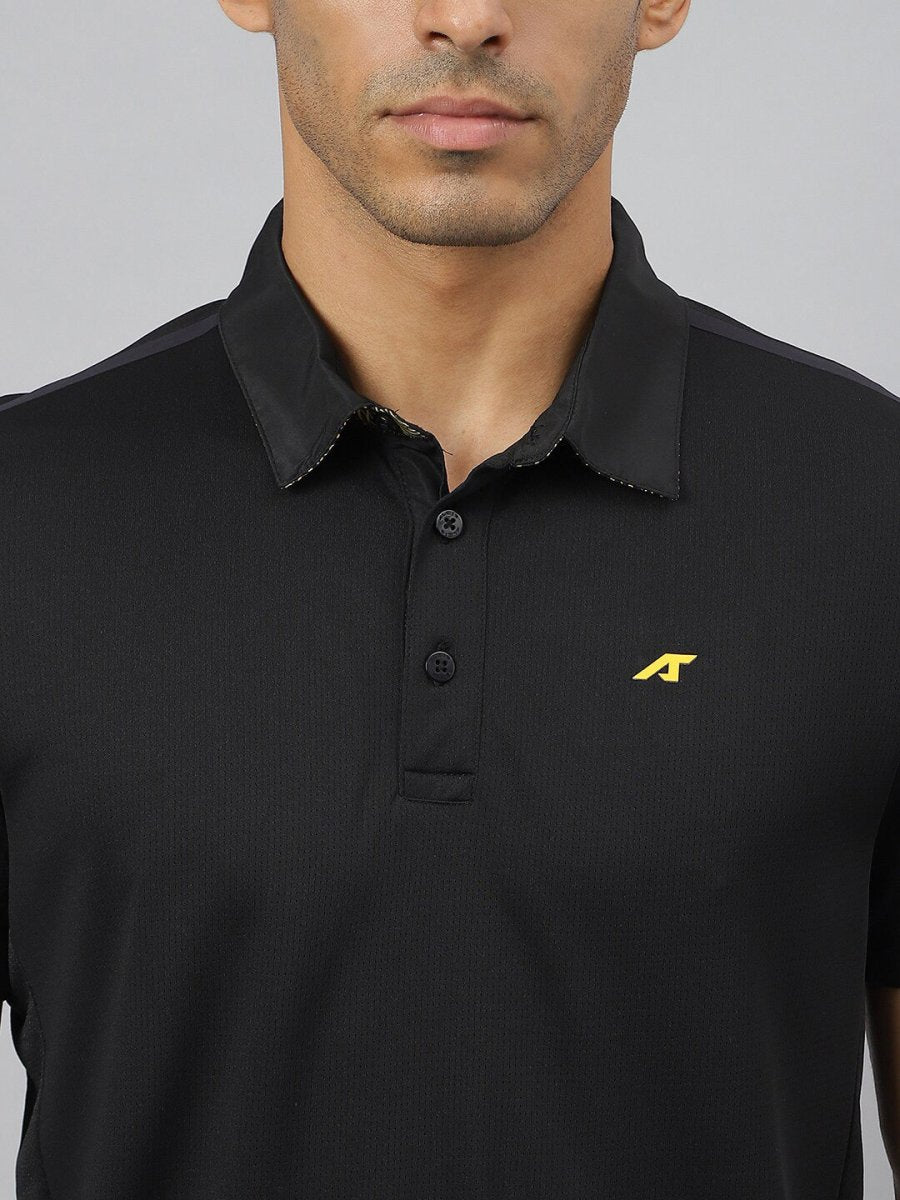 Alcis Men Train-Tech Anti-Static Slim-Fit Training Polo T-Shirt
