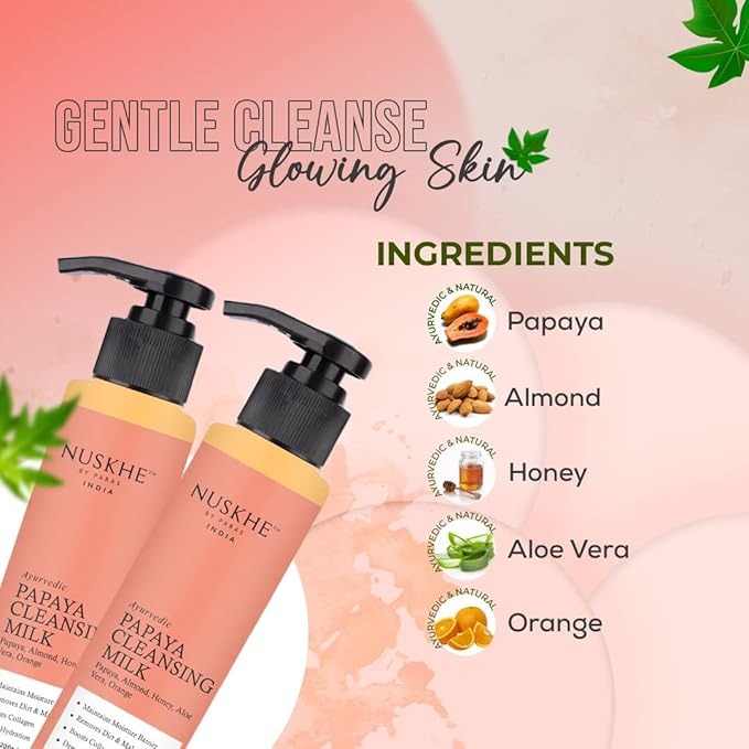 Nuskhe By Paras Ayurvedic Papaya Cleansing Milk - 200 ml