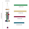 Lilone Brass Pipe And Bell Wind Chimes Multi Color 24 Inch Long