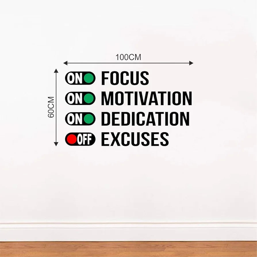 Decal O Decal Vinyl Motivation Quotes Wall Stickers -Self-Adhesive Multicolor