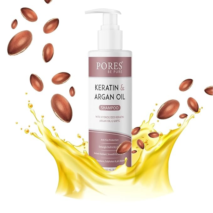 Pores Be Pure Keratin Shampoo for Hair Fall Control - 250 ml