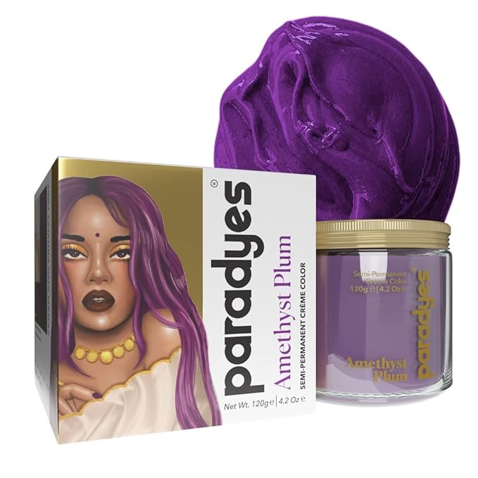 Paradyes Top-up Semi-permanent Amethyst Plum Diy Conditioner Based Hair Colour - 120 Gms