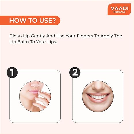 Vaadi Herbals Lip Balm, Orange and Shea Butter - 10 gms