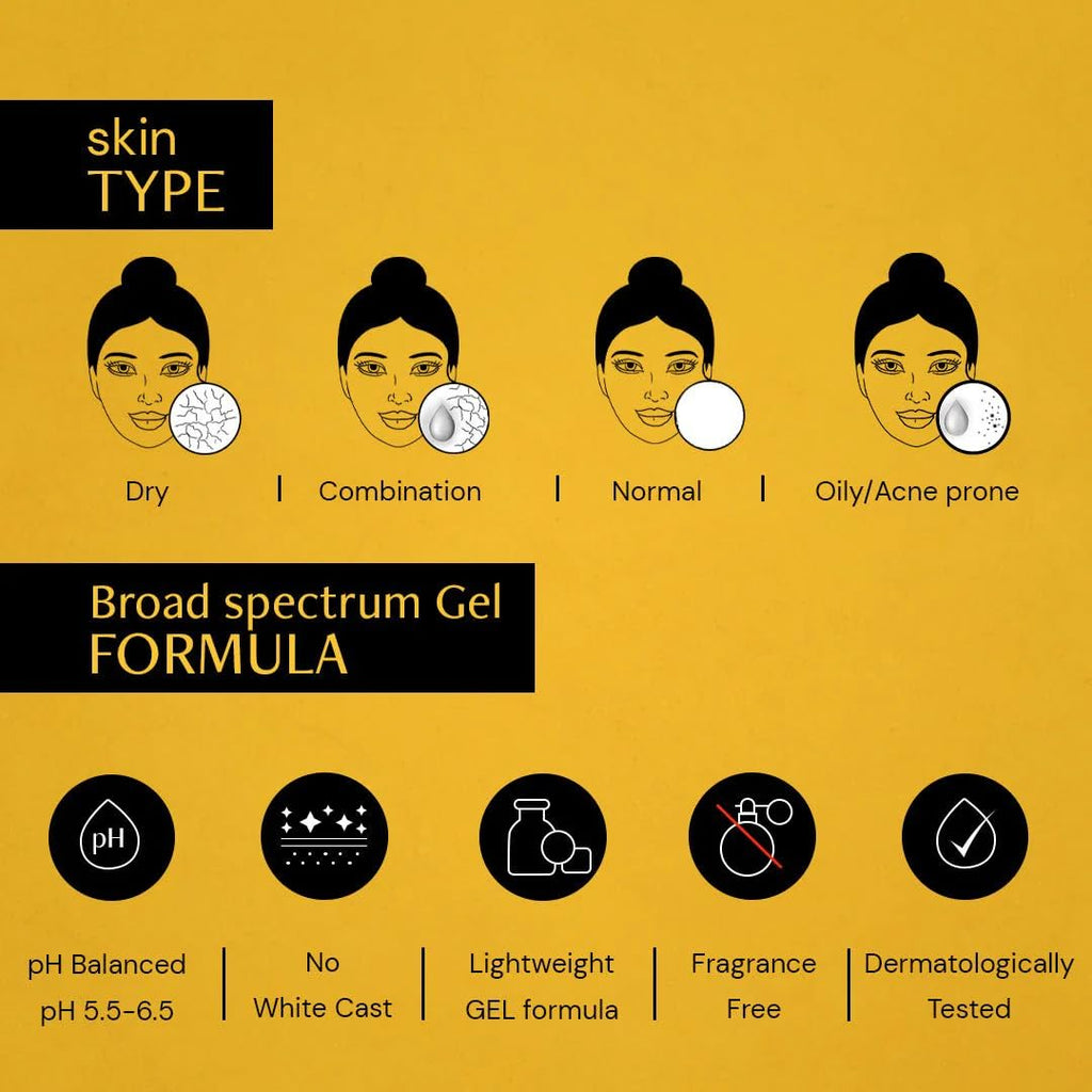 Deconstruct Face Gel Sunscreen In - Vivo Tested SPF 50 + and PA+++ | For oily, combination & normal skin | Matte, Lightweight & Airy, Non-greasy | For Men & Women - 80g