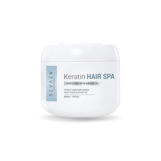 Sevaen Keratin Smooth Deep Smoothening Spa with Argan Oil and Sea butter - 200 gms