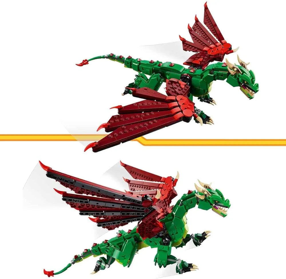 Lego Creator 3in1 Medieval Dragon Creature Toy Playset 31161 Building Blocks Toys for 9+ Gift for Boys and Girls