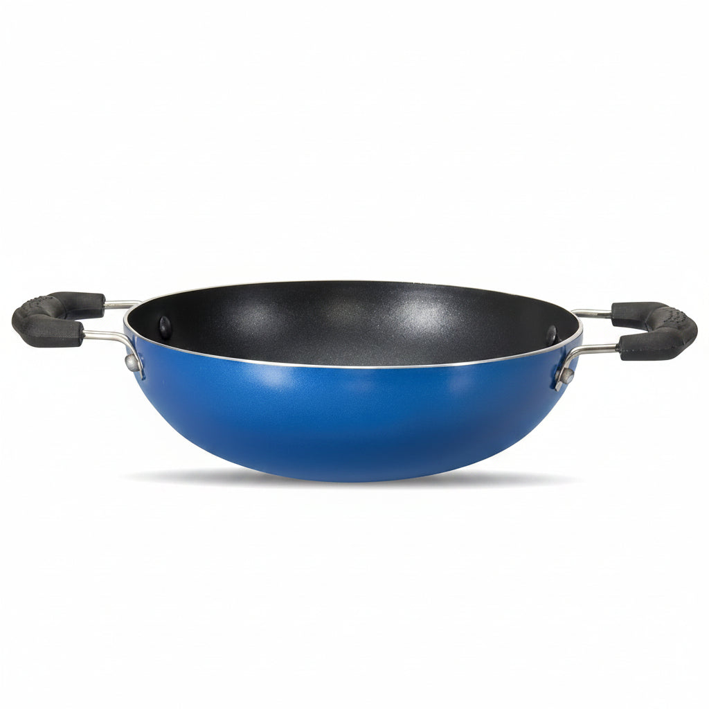 Navrang Non-Stick Gift Set Tawa & Kadai Blue 2 Pcs