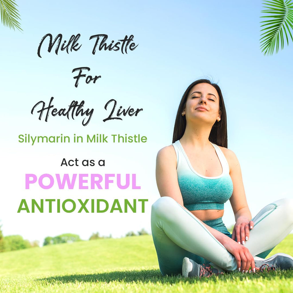 NATURYZ Extra Strength Milk Thistle 1400mg Liver detox supplement | Supports Liver Health & Natural Detox | Standardized for Silymarin | Maintain Liver Function & Antioxidant Balance | 60 Veg Tablets