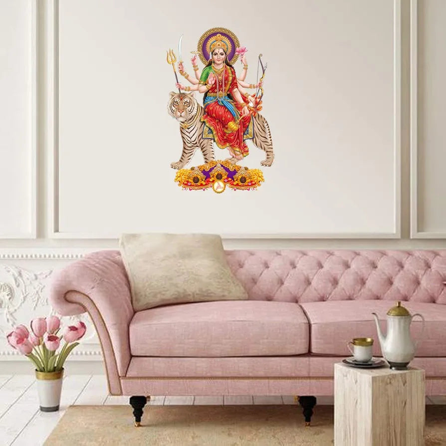 Rangoli White Glossy Vinyl Wall Sticker Premium Self-Adhesive Waterproof Parent-6 Design-14