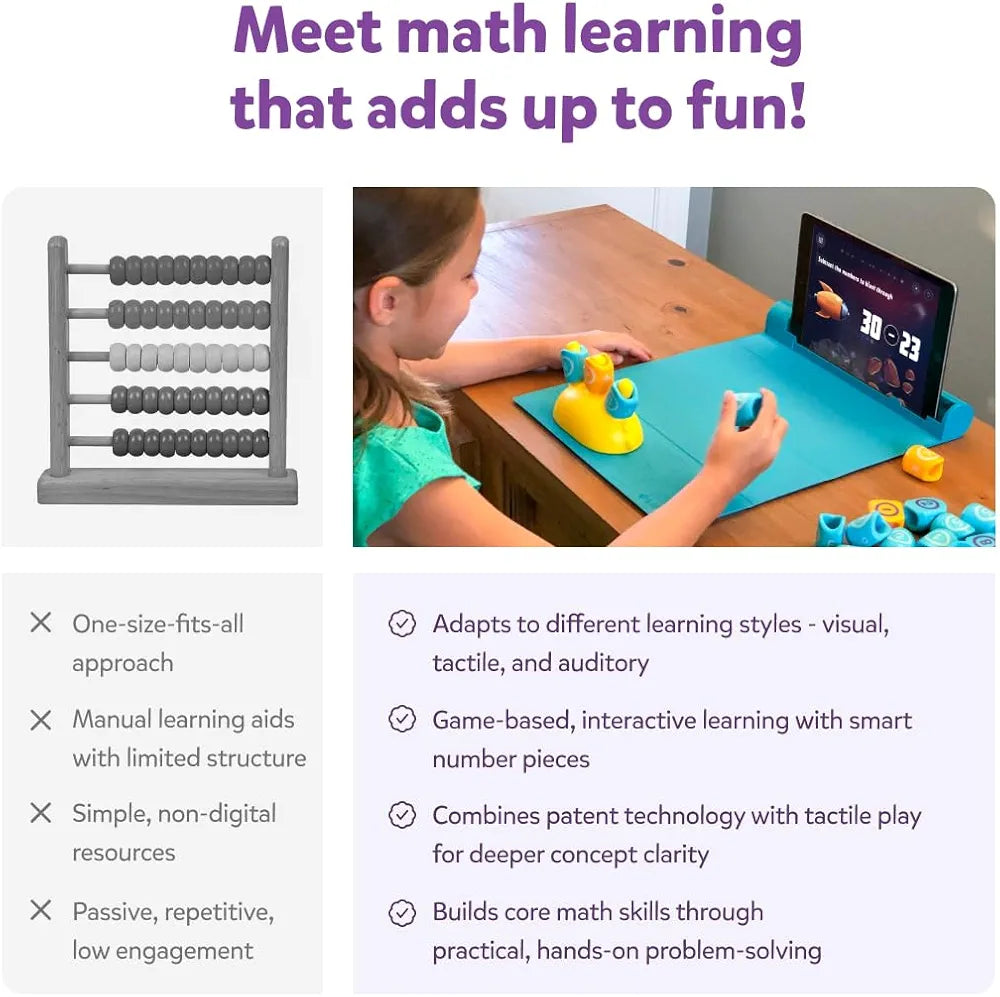 PlayShifu Math Games for Kids Plugo Count Tech-Powered Educational STEM Toy with Numbers & Operators Fun Math Kit for Boys & Girls Ages 4–10 Learning Gift for Children