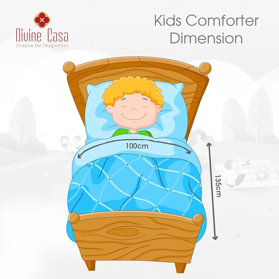 Divine Casa Babies & Kids Lightweight 100% Cambric Cotton All Season Reversible Comforter Blanket TC - 144 Colour Tawny Olive