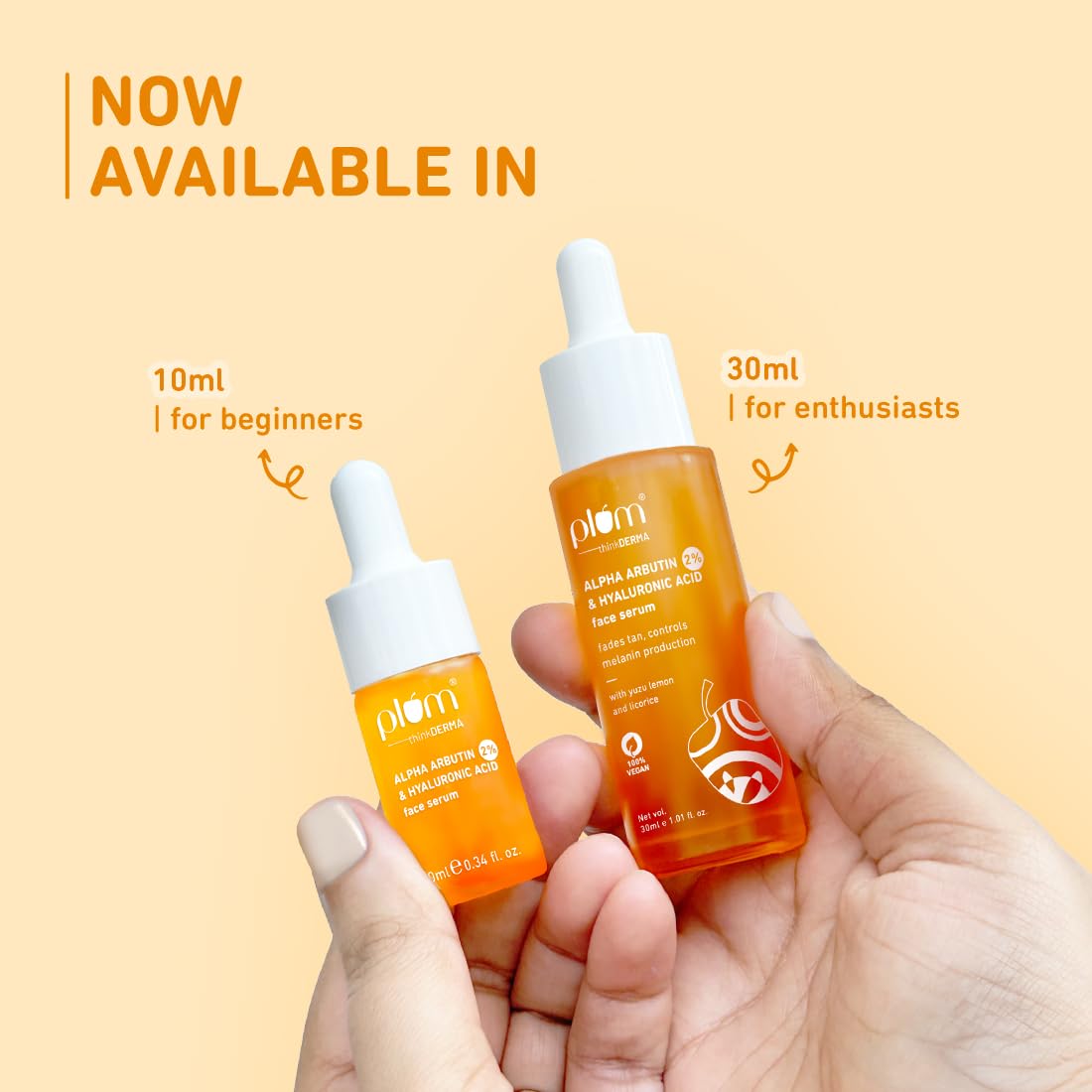 Plum 2% Alpha Arbutin & Hyaluronic Acid Face Serum :- 10ml