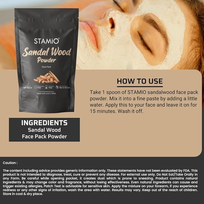 Stamio Sandalwood Face Pack Powder - 750 gms