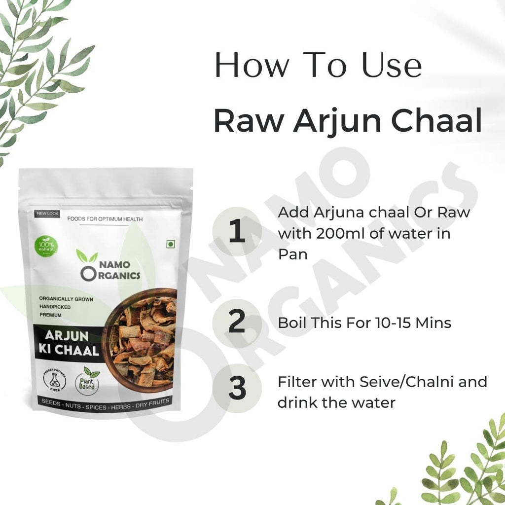 Namo Organics - Arjun ki Chaal â€“ 1 kg Arjuna Bark â€“ To Support Heart Health & Promote Good Cholesterol | Ayurvedic Heart Health Support | Natural, Sun-Dried, Unprocessed |