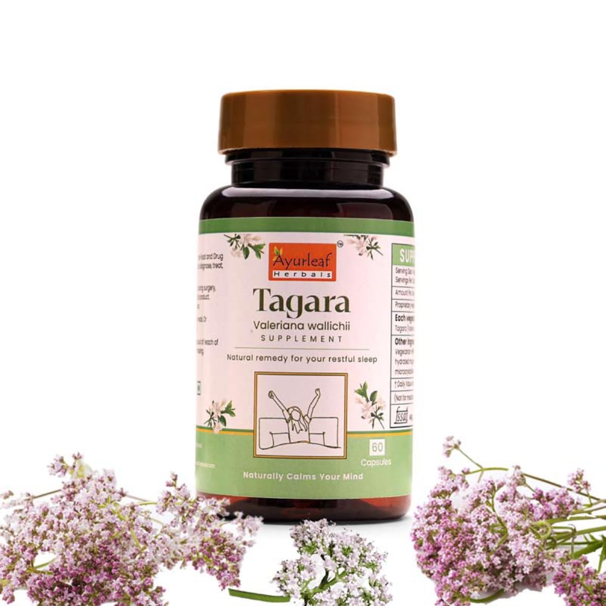 Ayurleaf Herbals Tagara Capsule - 60 Caps (Pack of 2)