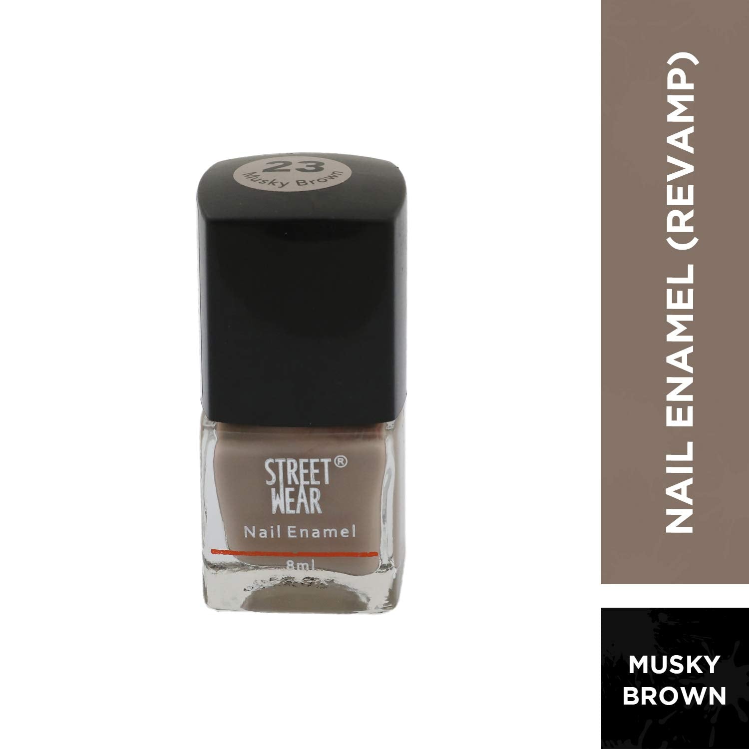 Street Wear Nail Enamel, Musky Brown, 8ml