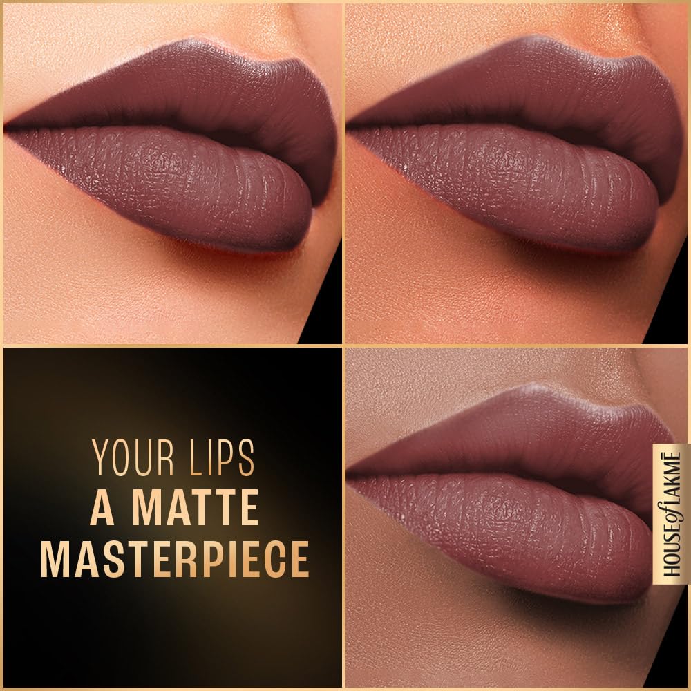 Lakme Forever Matte Liquid Lip Colour, Long-Lasting Liquid Lipstick, Lightweight & Transferproof, Smudgeproof - Nude Dream, 5.6ml