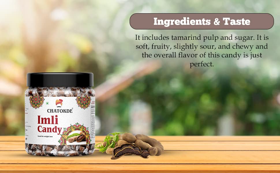 CHATOKDE Imli Candy, Khatti, Methi Imli, Tamarind Twist Candy, Tamarind Candy - 400Gm