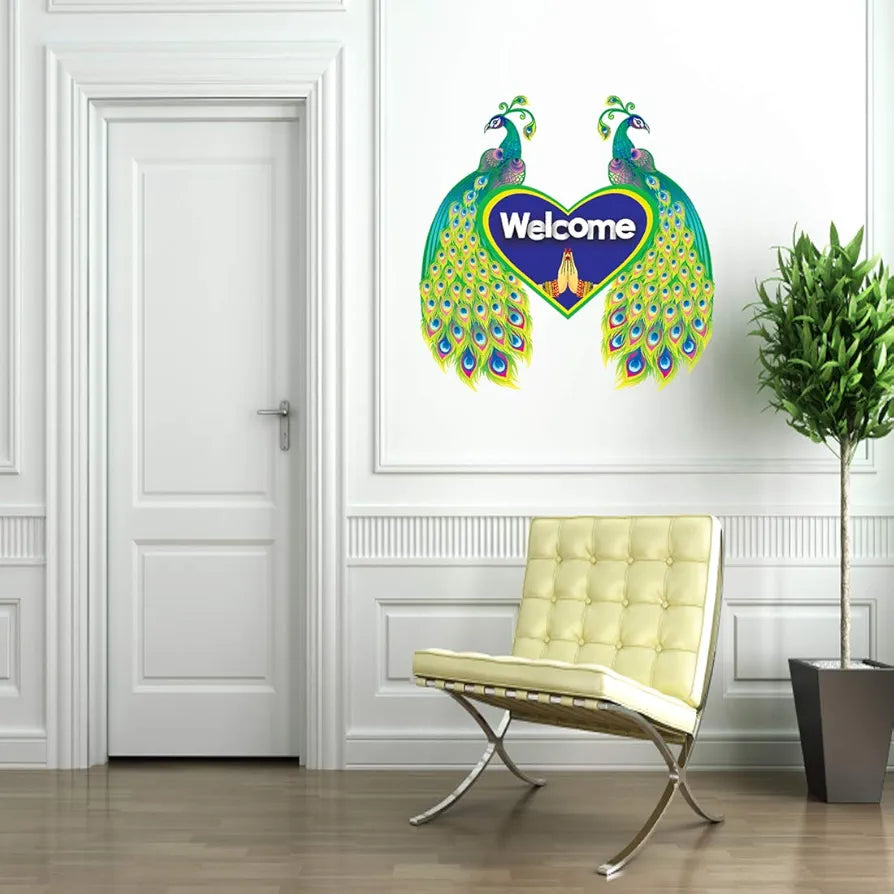 Rangoli White Glossy Vinyl Wall Sticker Premium Self-Adhesive Waterproof Design-20