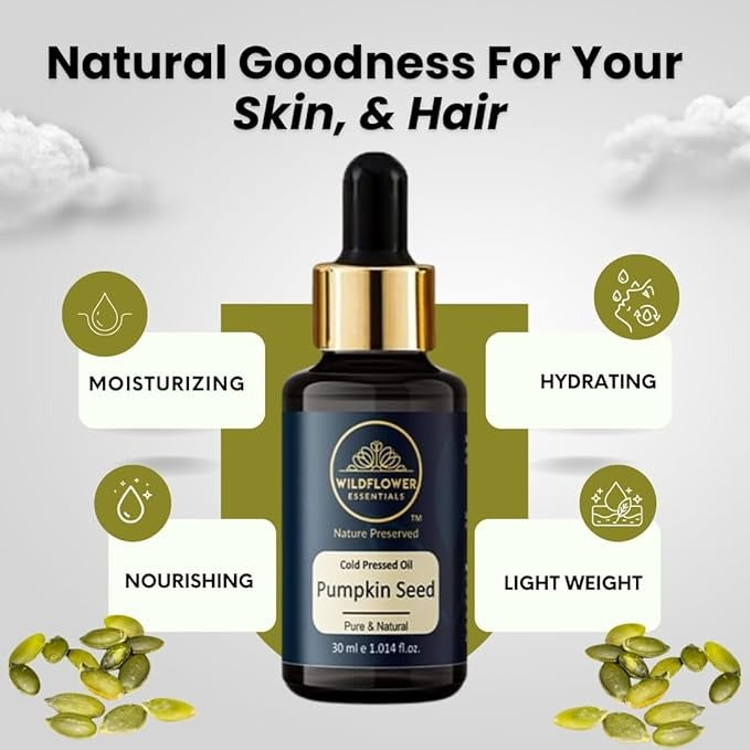 Wildflower Essentials Pure Pumpkin Seed Oil Cold Pressed - 30 ml