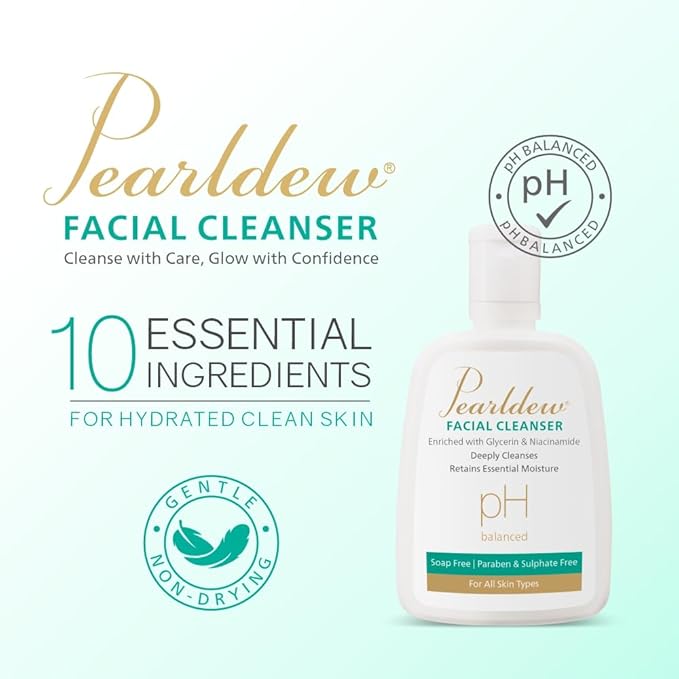 Pearldew Facial Cleanser All Skin Types, Paraben-free, pH Balanced - 125 Ml | Pack of 3