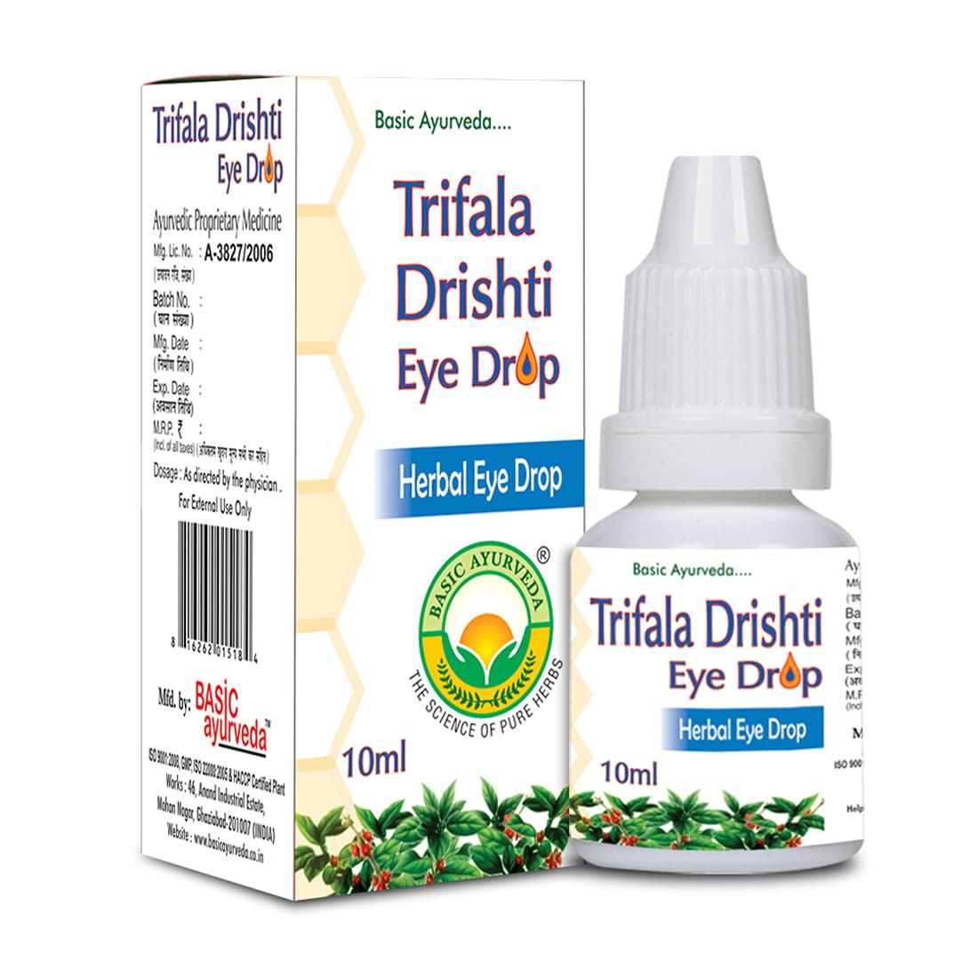 Basic Ayurveda Trifala Drishti Eye Drops - 10 ml