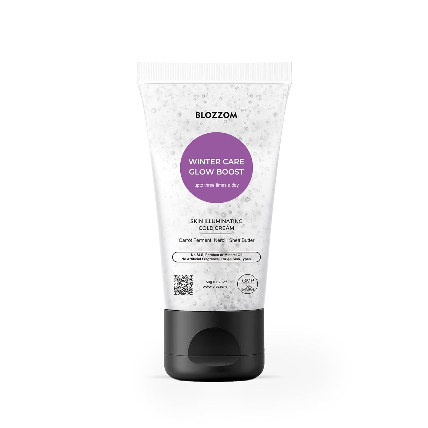 Blozzom Moisturizing Cold Cream for Glow Boost 50g â€“ With Shea Butter & Neroli, Brightens Skin, Removes Blemishes, Non-Greasy, Quick Absorbing Suitable for All Skin Types