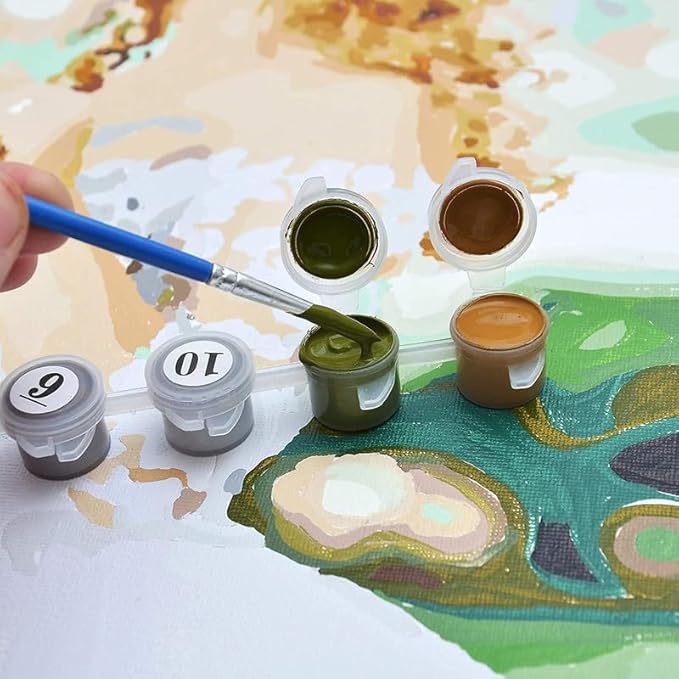 Tulip N Turtle Bundle of Joy Diy Acrylic Paint by Number Kit for Adults Kids Beginner Number Painting Kit for Adults
