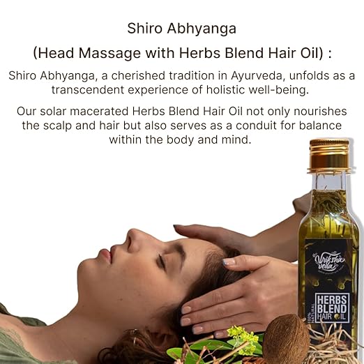 Vriksha Veda Solar Macerated Herbs Blend Hair Oil for Men and Women - 100 ml
