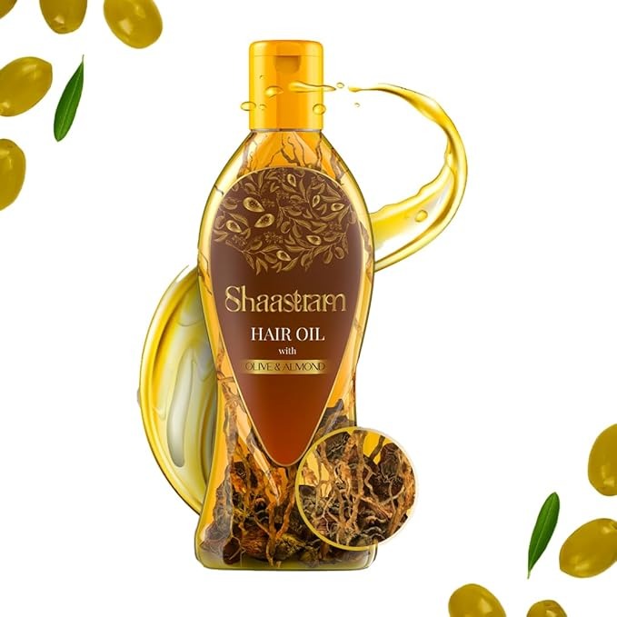 Shaastram Olive & Almond Herbal Hair Oil - 180 ml